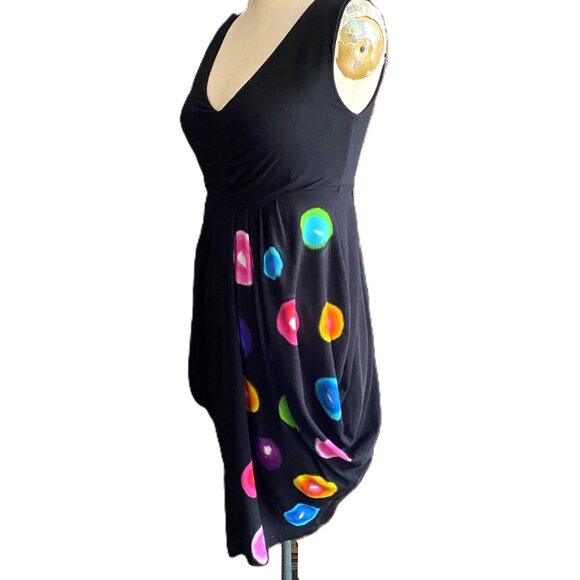 Designs by Naomi vintage Y2K asymmetrical design dress polka dots - Picture 5 of 15